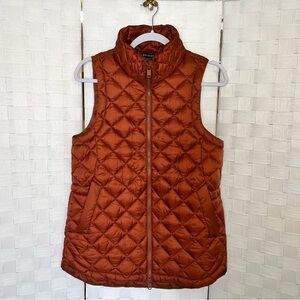 Athleta Quilted Vest In Warm Rust Women’s Size Small